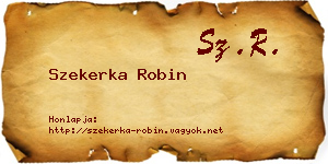 Szekerka Robin névjegykártya